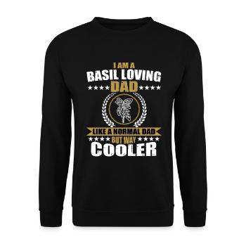 Basil Loving Papa - Unisex Sweatshirt - black - Front - Alina (178cm) & Michal (187cm)