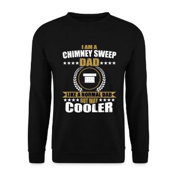 Chimney sweep father for men - Unisex Sweatshirt - black - Front - Alina (178cm) & Michal (187cm)