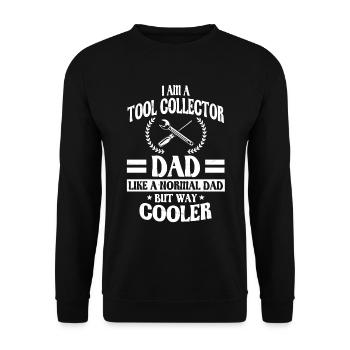 Drôle de papa collectionneur d’outils - Sweat-shirt Unisexe - noir - Devant - Alina (178cm) & Michal (187cm)