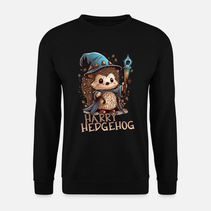 Harry Hedgehog Der Zauberer - Unisex Pullover - Schwarz