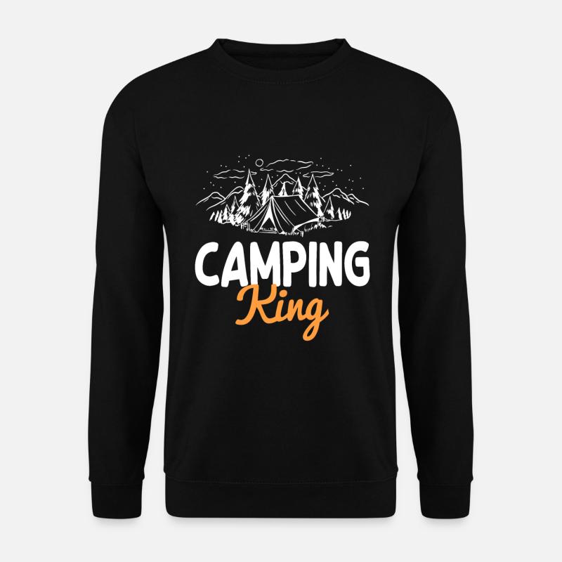 Fun Camping King - Sweat-shirt Unisexe - noir