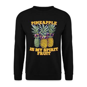 L’ananas est mon fruit spirituel - Vacances d’été à l’ananas - Sweat-shirt Unisexe - noir - Devant - Alina (178cm) & Michal (187cm)