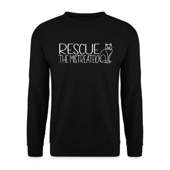 Save the abused cat rescue - Unisex Sweatshirt - black - Front - Alina (178cm) & Michal (187cm)