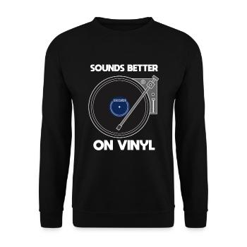 Sonne mieux sur le collectionneur de disques vinyles vinyles - Sweat-shirt Unisexe - noir - Devant - Alina (178cm) & Michal (187cm)