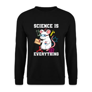 Science is everything scientist - Unisex Sweatshirt - black - Front - Alina (178cm) & Michal (187cm)