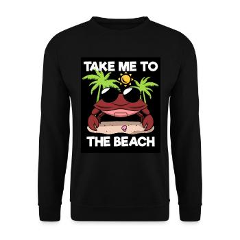 Take Me To The Beach Strand und Naturliebhaber - Unisex Pullover - Schwarz - Vorne - Alina (178cm) & Michal (187cm)