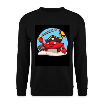 Amateurs de fruits de mer de crabe pirate - Sweat-shirt Unisexe - noir - Devant - Alina (178cm) & Michal (187cm)