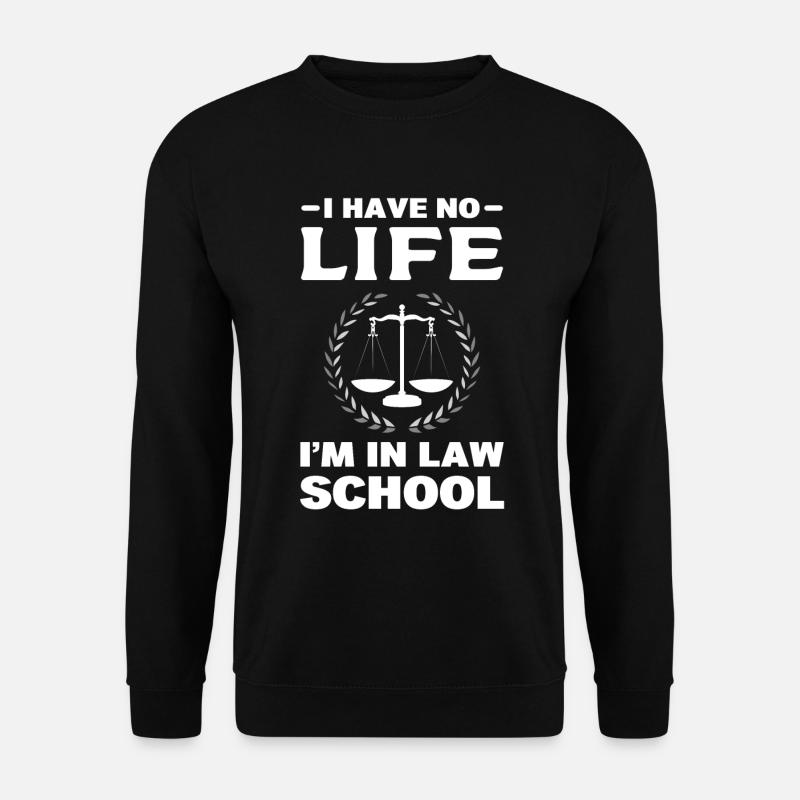 Jurastudent kein Leben Jurastudent - Unisex Pullover - Schwarz