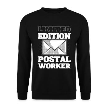 Funny postal worker postal worker - Unisex Sweatshirt - black - Front - Alina (178cm) & Michal (187cm)