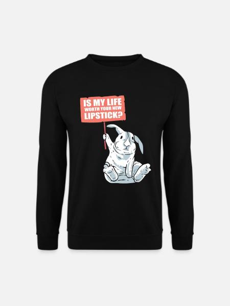 Défenseurs du lapin et du rouge à lèvres - Sweat-shirt Unisexe - noir