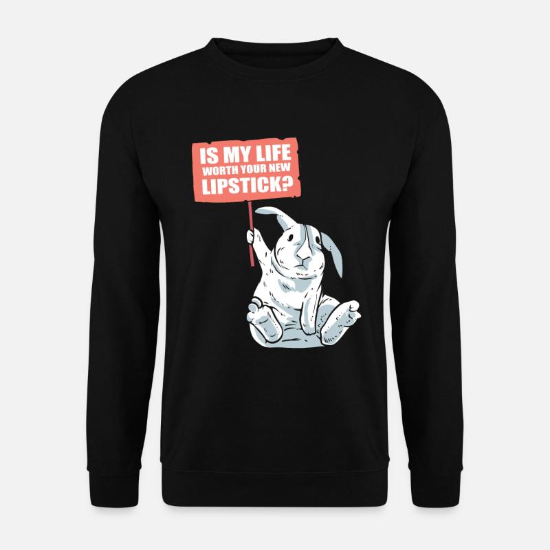 Rabbit and lipstick conservationists - Unisex Sweatshirt - black