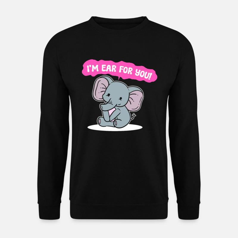 Elephant - Word Games Zookeeper - Unisex Sweatshirt - black
