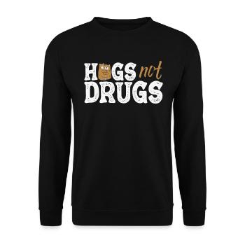 Des câlins au lieu de drogues - Sweat-shirt Unisexe - noir - Devant - Alina (178cm) & Michal (187cm)