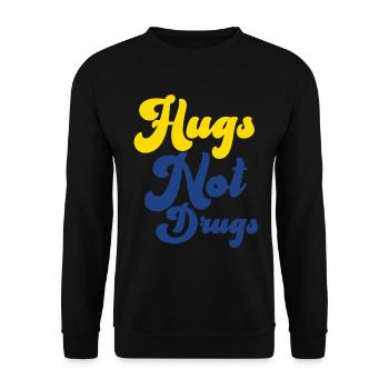 Des câlins au lieu de drogues - Sweat-shirt Unisexe - noir - Devant - Alina (178cm) & Michal (187cm)