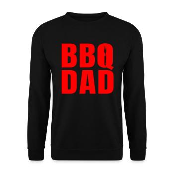 BBQ Daddy Vêtements Fumer de la viande Fête des pères - Sweat-shirt Unisexe - noir - Devant - Alina (178cm) & Michal (187cm)