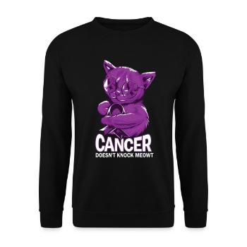 Cancer doesn't defeat pancreatic cancer - Unisex Sweatshirt - black - Front - Alina (178cm) & Michal (187cm)