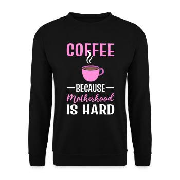Coffee and mother coffee addict - Unisex Sweatshirt - black - Front - Alina (178cm) & Michal (187cm)