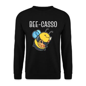 Artists and bee lovers - Unisex Sweatshirt - black - Front - Alina (178cm) & Michal (187cm)