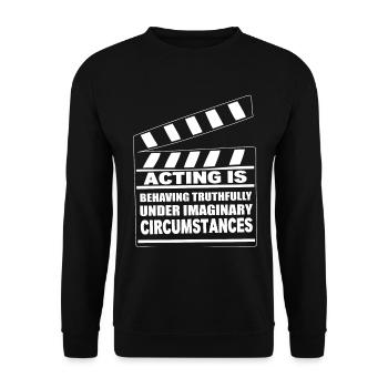 Funny actor - Unisex Sweatshirt - black - Front - Alina (178cm) & Michal (187cm)