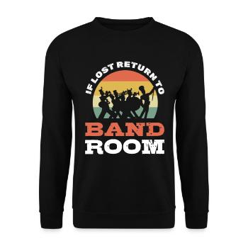 If Lost Return To Band Room - Unisex Pullover - Schwarz - Vorne - Alina (178cm) & Michal (187cm)