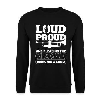 Trompettiste de fanfare bruyant et fier - Sweat-shirt Unisexe - noir - Devant - Alina (178cm) & Michal (187cm)