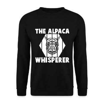 The Alpaga Whisperer Alpaga Owner - Sweat-shirt Unisexe - noir - Devant - Alina (178cm) & Michal (187cm)