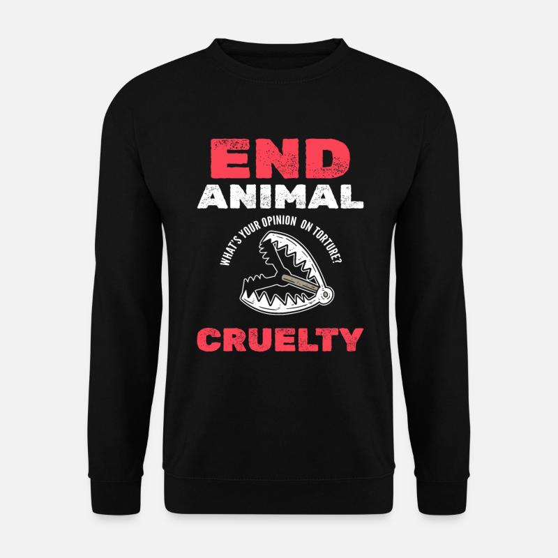 Against animal cruelty animal companions - Unisex Sweatshirt - black