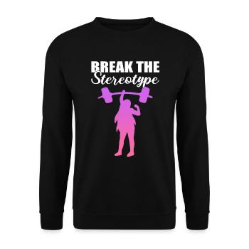 Haltérophile Fille Haltérophile - Sweat-shirt Unisexe - noir - Devant - Alina (178cm) & Michal (187cm)