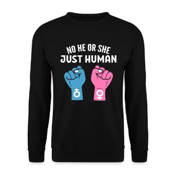 Gender Equality Gender Advocates - Unisex Sweatshirt - black - Front - Alina (178cm) & Michal (187cm)