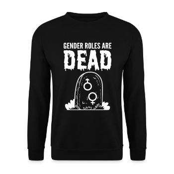 Les rôles de genre sont morts Militant des droits des homosexuels - Sweat-shirt Unisexe - noir - Devant - Alina (178cm) & Michal (187cm)