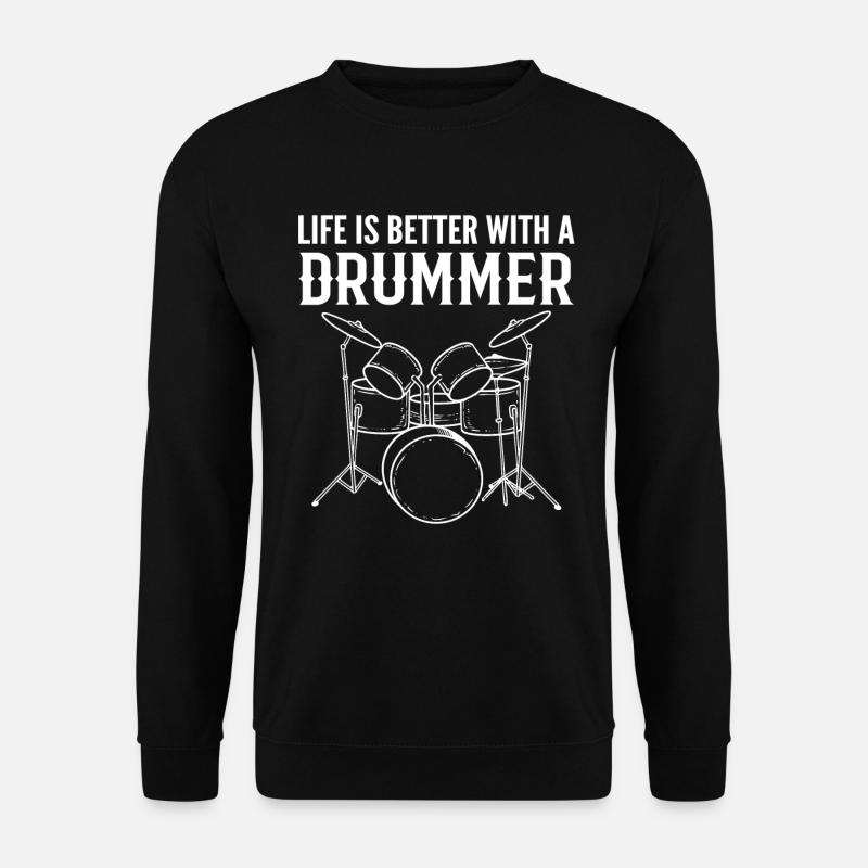 Drum Player Instrumentalist - Unisex Pullover - Schwarz