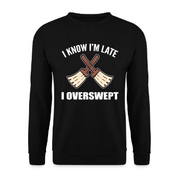 Drôle de femme de ménage gardienne - Sweat-shirt Unisexe - noir - Devant - Alina (178cm) & Michal (187cm)
