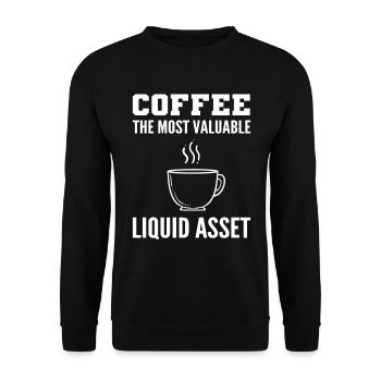 Buchhalter und Kaffeeliebhaber Wirtschaftsprüfer - Unisex Pullover - Schwarz - Vorne - Alina (178cm) & Michal (187cm)