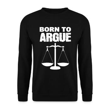 Born To Argue Paralegal - Unisex Sweatshirt - black - Front - Alina (178cm) & Michal (187cm)