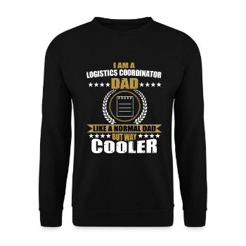 Funny Logistics Coordinator Dad for Father's Day - Unisex Sweatshirt - black - Front - Alina (178cm) & Michal (187cm)