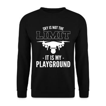 Sky Is Not The Limit It Is My Playground Videograph - Unisex Sweatshirt - black - Front - Alina (178cm) & Michal (187cm)