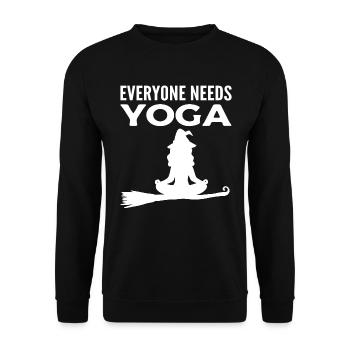 Sorcière méditant professeur de yoga - Sweat-shirt Unisexe - noir - Devant - Alina (178cm) & Michal (187cm)