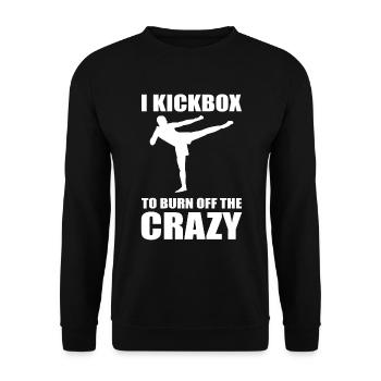 I Kickbox To Burn Off The Crazy Martial Artist - Sweat-shirt Unisexe - noir - Devant - Alina (178cm) & Michal (187cm)