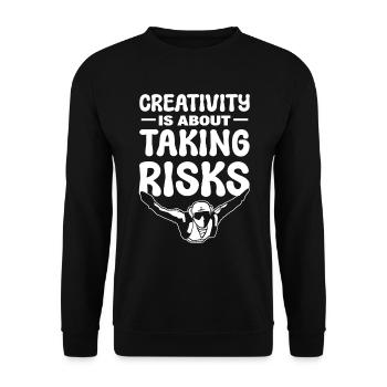 Parachutisme Tandem parachutistes - Sweat-shirt Unisexe - noir - Devant - Alina (178cm) & Michal (187cm)