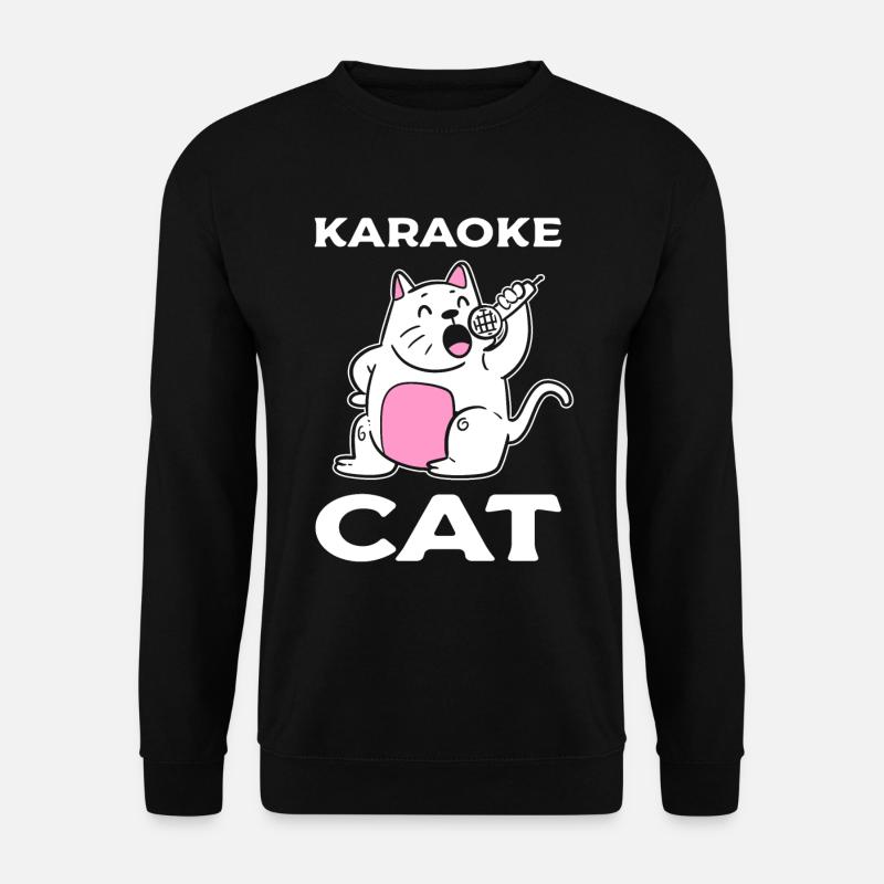 Karaoke Cat Singer - Unisex Sweatshirt - black