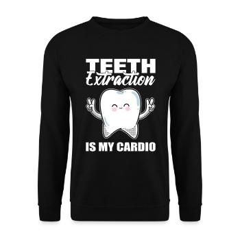 Dentiste dentiste praticien - Sweat-shirt Unisexe - noir - Devant - Alina (178cm) & Michal (187cm)