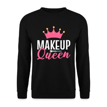 Makeup Queen Schönheitsspezialist - Unisex Pullover - Schwarz - Vorne - Alina (178cm) & Michal (187cm)