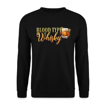 Blutgruppe Whisky Cocktail Für Barkeeper - Unisex Pullover - Schwarz - Vorne - Alina (178cm) & Michal (187cm)