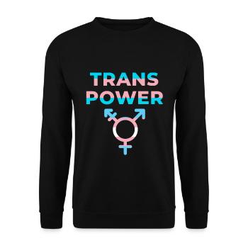 Trans Power - Unisex Sweatshirt - black - Front - Alina (178cm) & Michal (187cm)