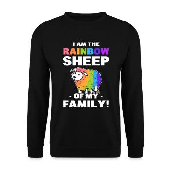 Je suis le mouton arc-en-ciel de ma famille gay - Sweat-shirt Unisexe - noir - Devant - Alina (178cm) & Michal (187cm)