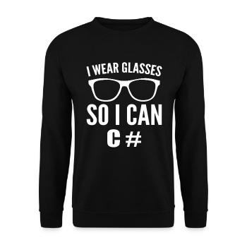 Funny computer programmer computer geek - Unisex Sweatshirt - black - Front - Alina (178cm) & Michal (187cm)