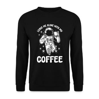 Astronaute Amateur de café Astronaute - Sweat-shirt Unisexe - noir - Devant - Alina (178cm) & Michal (187cm)