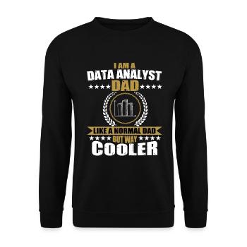 Drôle d’analyste de données Daddy Outfit Analyse de données - Sweat-shirt Unisexe - noir - Devant - Alina (178cm) & Michal (187cm)