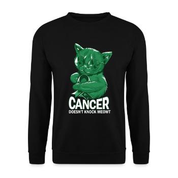 Cancer does not defeat liver cancer - Unisex Sweatshirt - black - Front - Alina (178cm) & Michal (187cm)