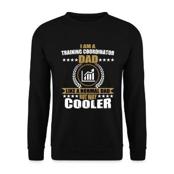 Funny Training Coordinator Dad Father's Day - Unisex Sweatshirt - black - Front - Alina (178cm) & Michal (187cm)